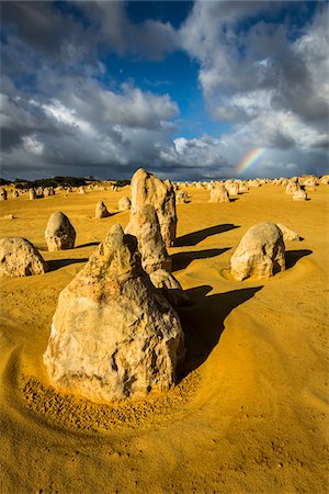 simsearch:700-06841566,k - Rainbow over Rock Formations, The Pinnacles, Nambung National Park, Western Australia, Australia Stock Photo - Rights-Managed, Code: 700-06841636