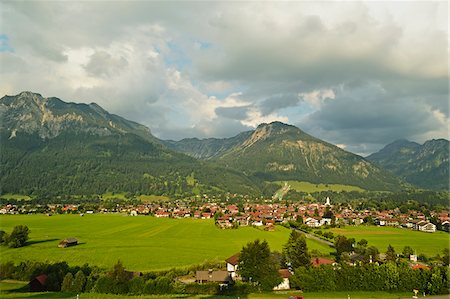 View of Oberstdorf, Allgaeu, Bavaria, Germany Photographie de stock - Rights-Managed, Code: 700-06892804