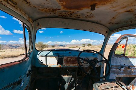 desert horizon - Abandoned car, Solitaire Village, Khomas Region, near the Namib-Naukluft National Park, Namibia, Africa Stock Photo - Rights-Managed, Code: 700-06961901