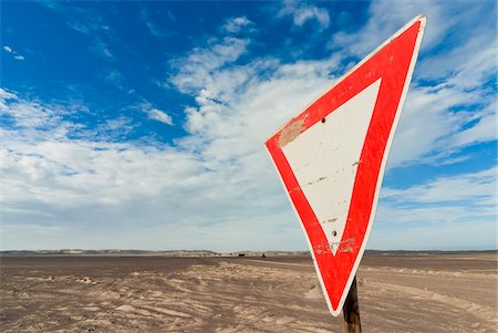 Road sign, Namibia Skeleton Coast National Park, Namibia, Africa Stock Photo - Rights-Managed, Code: 700-07067081