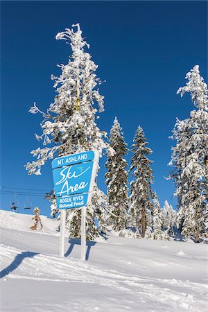 Mount Ashland Ski Resort, Southern Oregon, USA Photographie de stock - Rights-Managed, Code: 700-07067228