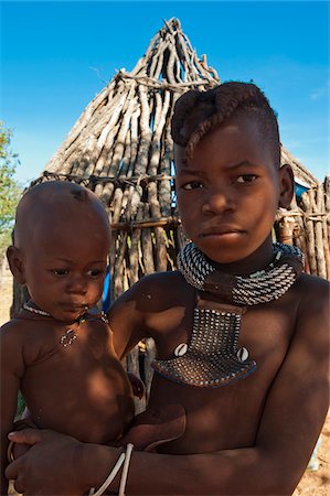 ethnic costume - Portrait of Himba boys, Kaokoveld, Namibia, Africa Foto de stock - Con derechos protegidos, Código: 700-07067369