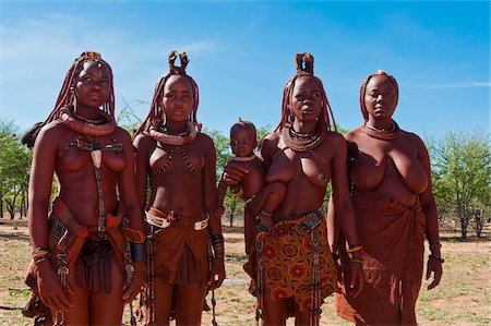 parent with young child male - Portrait of Himba women, Kaokoveld, Namibia, Africa, Stock Photo - Rights-Managed, Code: 700-07067373