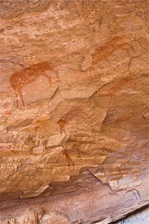 pictografía - Rock paintings, Twyfelfontein, UNESCO World Heritage site, Damaraland, Kunene Region, Namibia, Africa Foto de stock - Con derechos protegidos, Código: 700-07067682