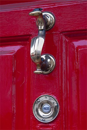 Close-up of door and door knocker, High Street, Kilkenny, County Kilkenny, Leinster, Republic of Ireland Foto de stock - Con derechos protegidos, Código: 700-07080489