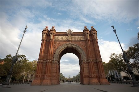 Arc de Triomf, Passeig de Lluis Companys, Barcelona, Spain Stock Photo - Rights-Managed, Code: 700-07156174