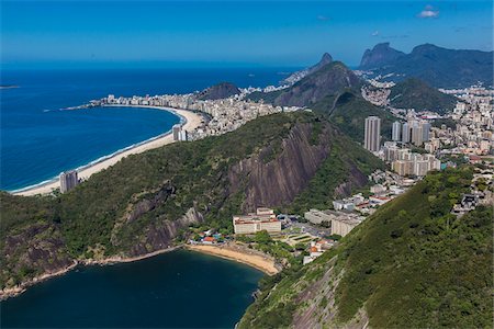 View over Morro do Leme towards Copacabana Beach, Rio de Janeiro, Brazil Foto de stock - Con derechos protegidos, Código: 700-07204088