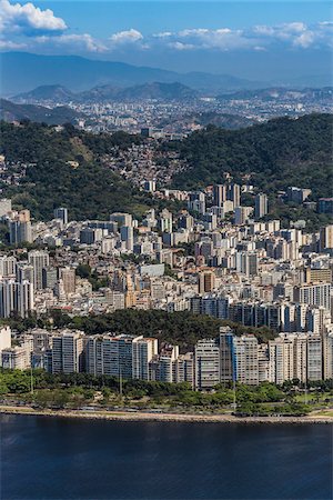 View from Sugarloaf Mountain (Pao de Acucar) of Rio de Janeiro, Brazil Foto de stock - Con derechos protegidos, Código: 700-07204082