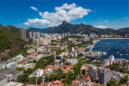 simsearch:700-07204205,k - View from Sugarloaf Mountain (Pao de Acucar) of Rio de Janeiro, Brazil Foto de stock - Con derechos protegidos, Código: 700-07204096