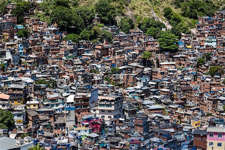 densely populated - Overview of Rocinha Favela, Rio de Janeiro, Brazil Stock Photo - Rights-Managed, Code: 700-07204139