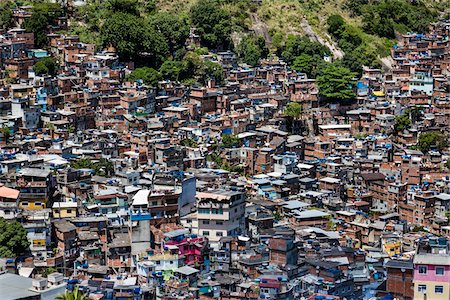 favela district - Overview of Rocinha Favela, Rio de Janeiro, Brazil Photographie de stock - Rights-Managed, Code: 700-07204139