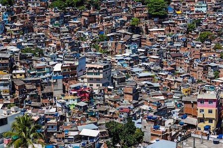 simsearch:700-07206665,k - Overview of Rocinha Favela, Rio de Janeiro, Brazil Foto de stock - Con derechos protegidos, Código: 700-07204140