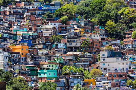 populated - Rocinha Favela, Rio de Janeiro, Brazil Stock Photo - Rights-Managed, Code: 700-07204141