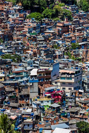 densely populated city buildings - Rocinha Favela, Rio de Janeiro, Brazil Stock Photo - Rights-Managed, Code: 700-07204143