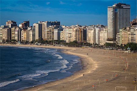 Copacabana Beach and building along shoreline, Rio de Janeiro, Brazil Foto de stock - Con derechos protegidos, Código: 700-07204218