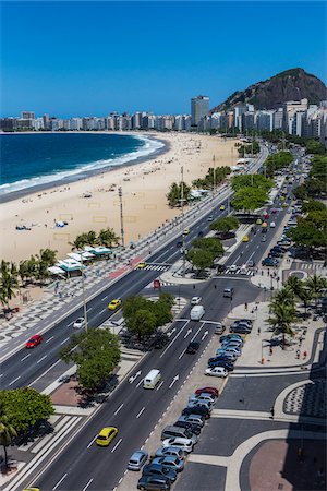 simsearch:700-07232362,k - Scenic view of Copacabana Promenade and Copacabana Beach, Rio de Janeiro, Brazil Foto de stock - Con derechos protegidos, Código: 700-07204212