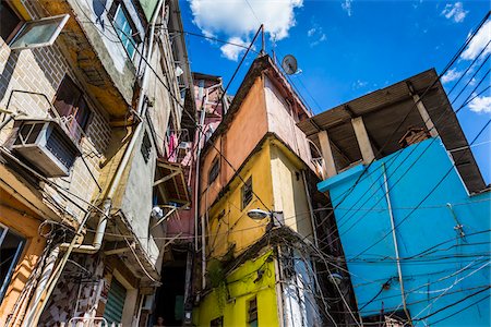 Close-up of buildings, Canaos Favela, Rio de Janeiro, Brazil Stockbilder - Lizenzpflichtiges, Bildnummer: 700-07204244