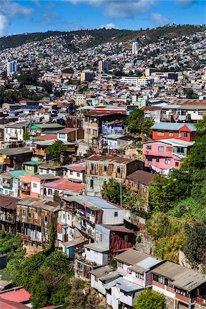 densely populated - Overview of Valparaiso, Chile Stock Photo - Rights-Managed, Code: 700-07206668