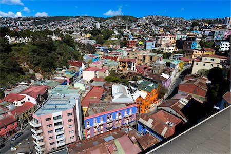 Overview of Valparaiso, Chile Stockbilder - Lizenzpflichtiges, Bildnummer: 700-07206663