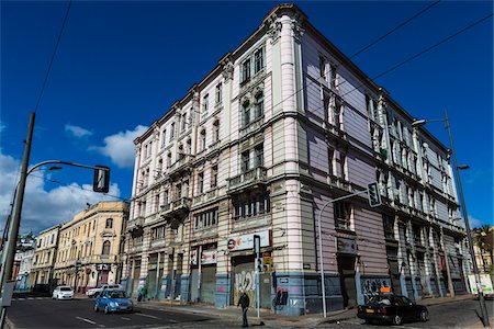 stadtstraße - Buildings and Street Scene, Valparaiso, Chile Stockbilder - Lizenzpflichtiges, Bildnummer: 700-07206689