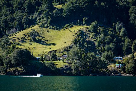 Shoreline view, Lake Todos los Santos, Parque Nacional Vicente Perez Rosales, Patagonia, Chile Photographie de stock - Rights-Managed, Code: 700-07202715