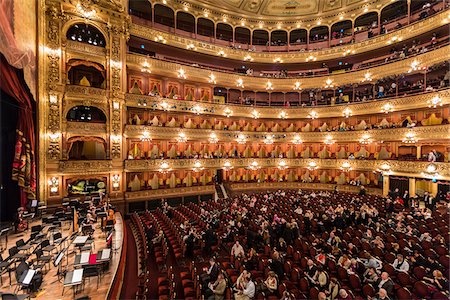 Interior of Teatro Colon, Buenos Aires, Argentina Foto de stock - Con derechos protegidos, Código: 700-07237763