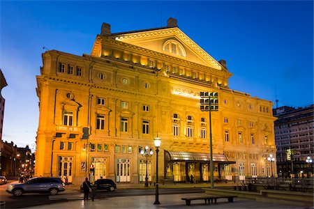 Teatro Colon in Evening, Buenos Aires, Argentina Stock Photo - Rights-Managed, Code: 700-07237770