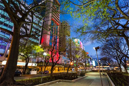 r ian lloyd street scenes - Buenos Aires at Dusk, Argentina Stock Photo - Rights-Managed, Code: 700-07237773