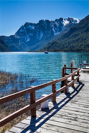 posts in water - Close-up of Jetty and lake at Puerto Frias, Nahuel Huapi National Park (Parque Nacional Nahuel Huapi­), Argentina Stock Photo - Rights-Managed, Code: 700-07237897