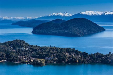 Scenic overview of Bariloche and the Andes Mountains, Nahuel Huapi National Park (Parque Nacional Nahuel Huapi­), Argentina Stock Photo - Rights-Managed, Code: 700-07237951