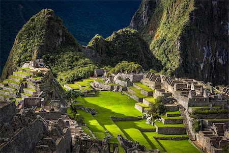 Scenic overview of Machu Picchu, Peru Stockbilder - Lizenzpflichtiges, Bildnummer: 700-07237976