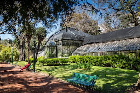 park not nobody not beach - Greenhouse, Botanical Gardens of Buenos Aires, Buenos Aires, Argentina Foto de stock - Con derechos protegidos, Código: 700-07237970