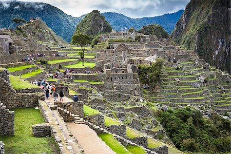destinazione - Overview of Machu Picchu, Peru Fotografie stock - Rights-Managed, Codice: 700-07238041