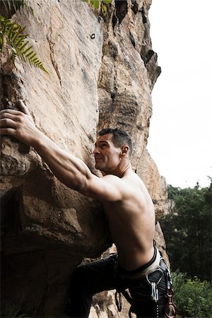 Mature Man Rock Climbing, Schriesheim, Baden-Wurttemberg, Germany Stock Photo - Rights-Managed, Code: 700-07238118