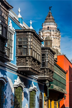 Osambela House, Conde de Superunda Street, Lima, Peru Foto de stock - Con derechos protegidos, Código: 700-07279067