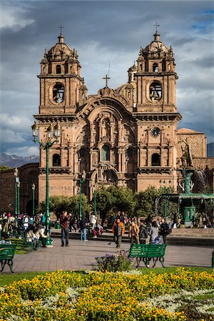 pérou - Church of the Society of Jesus, Plaza de Armas, Cusco, Peru Photographie de stock - Rights-Managed, Code: 700-07279082
