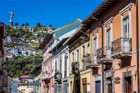 Statue of the Virgin at El Panecillo and the Historic Centre of Quito, Ecuador Stock Photo - Rights-Managed, Code: 700-07279264