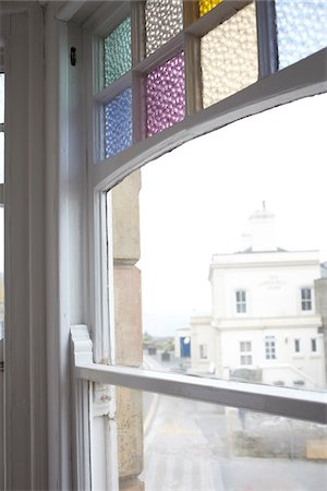 Window overlooking Street, Marazion, Cornwall, England Foto de stock - Con derechos protegidos, Código: 700-07279399