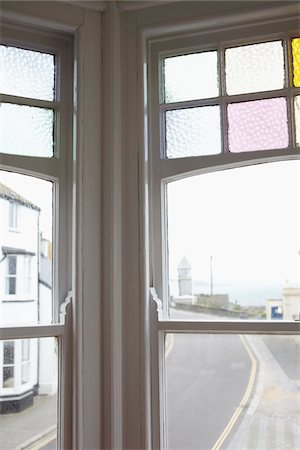 Window overlooking Street, Marazion, Cornwall, England Stock Photo - Rights-Managed, Code: 700-07279400