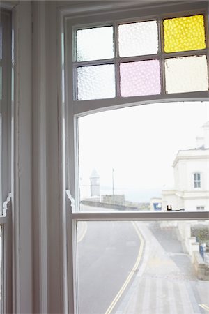 simsearch:693-03474268,k - Window overlooking Street, Marazion, Cornwall, England Stock Photo - Rights-Managed, Code: 700-07279401