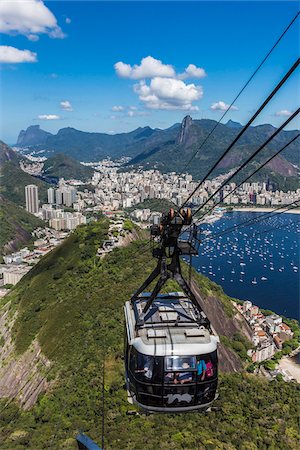 Cablecar up Sugarloaf Mountain, Rio de Janeiro, Brazil Photographie de stock - Rights-Managed, Code: 700-07288151