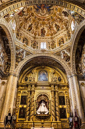 Interior of Santo Domingo de Guzman Church, Oaxaca de Juarez, Oaxaca, Mexico Foto de stock - Con derechos protegidos, Código: 700-07288164