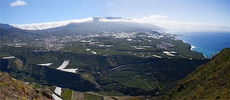 simsearch:700-07355354,k - Overview of Valley near Los Llanos and Tazacorte from Mirador del Time, La Palma, Santa Cruz de Tenerife, Canary Islands Foto de stock - Con derechos protegidos, Código: 700-07355358