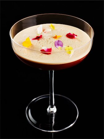 food black background - Amaro and Rose Cocktail, Studio Shot Stock Photo - Rights-Managed, Code: 700-07368492