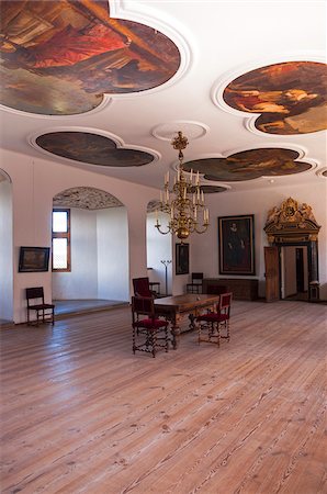 european castle interiors - Interior of Kronborg Castle, Helsingor, Zealand Island, Denmark Stock Photo - Rights-Managed, Code: 700-07487371