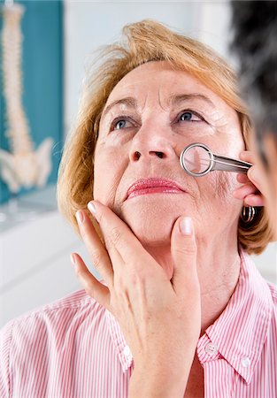 face woman senior - Doctor Examining Senior Patient in Doctor's Office Stock Photo - Rights-Managed, Code: 700-07487587