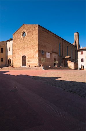 san gimignano, province of siena, italy - Church of Sant'Agostino, San Giminiano, Siena, Tuscany, Italy Stock Photo - Rights-Managed, Code: 700-07519285