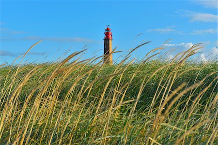 simsearch:600-07945218,k - Fluegger Watt Lighthouse with Beach Grass, Summer, Baltic Island of Fehmarn, Schleswig-Holstein, Germany Photographie de stock - Rights-Managed, Code: 700-07564083