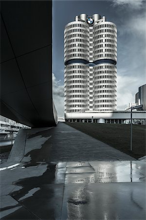 View of the BMW Administrative Building from the BMW Welt, Munich, Bavaria, Germany. Stock Photo - Rights-Managed, Code: 700-07608355