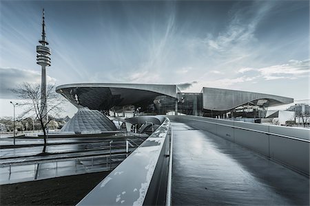 pedestrian walkway - View of the BMW Welt, Munich, Bavaria, Germany. Stock Photo - Rights-Managed, Code: 700-07608357